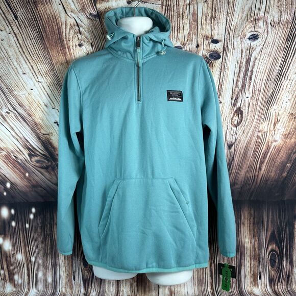 Massive Outdoor Other - NEW Massive Outdoor Mens Sz Small Teal Repreve 1/4 Zip Hoodie Hooded Sweatshirt
